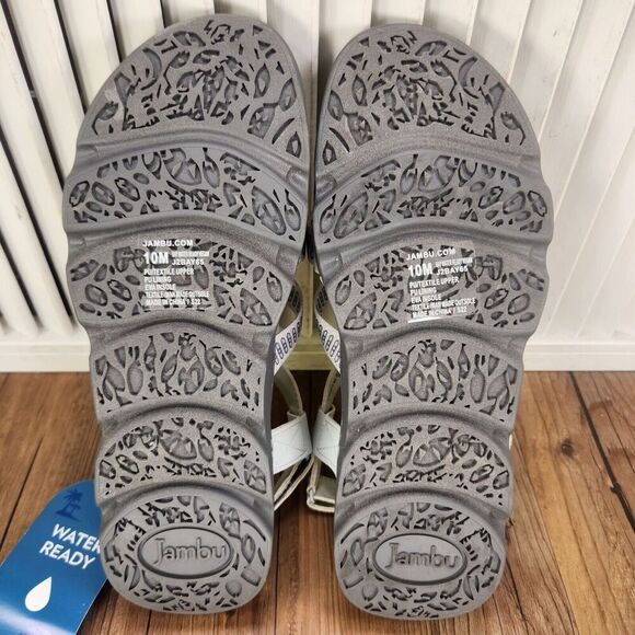 Jambu Bay Water Ready Vegan Sandals Women's Size 10 M Gray White Strappy J2BAY65 - Picture 8 of 11